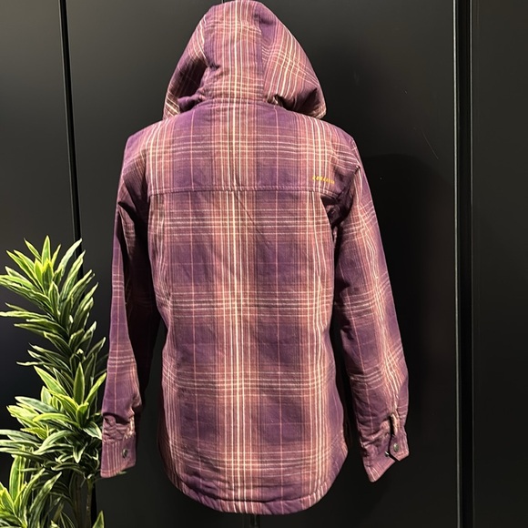 Ariat Rebar Flannel Hooded Shacket,shirt/jacket snap front,pockets,warm workwear - Picture 2 of 14